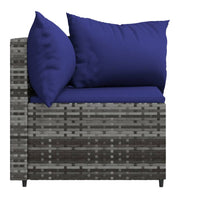 Thumbnail for Garten-Ecksofas mit Kissen 2 Stk. Grau Poly Rattan