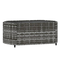 Thumbnail for 3-tlg. Garten-Lounge-Set mit Kissen Grau Poly Rattan