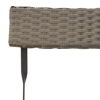 Thumbnail for Bistrostühle 2 Stk. Klappbar Grau Poly Rattan und Stahl