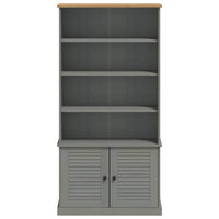 Thumbnail for Bücherregal VIGO Grau 85x35x170 cm Massivholz Kiefer
