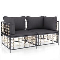 Thumbnail for Ecksofas mit Kissen 2 Stk. Modular Poly Rattan