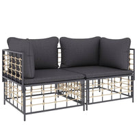Thumbnail for Ecksofas mit Kissen 2 Stk. Modular Poly Rattan