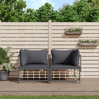 Thumbnail for Ecksofas mit Kissen 2 Stk. Modular Poly Rattan