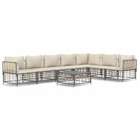 Thumbnail for 8-tlg. Garten-Lounge-Set mit Kissen Anthrazit Poly Rattan