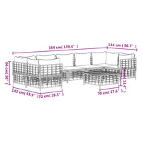 Thumbnail for 8-tlg. Garten-Lounge-Set mit Kissen Anthrazit Poly Rattan