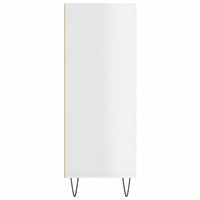 Thumbnail for Bücherregal Hochglanz-Weiß 69,5x32,5x90 cm Holzwerkstoff