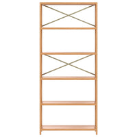 Thumbnail for Regal mit 6 Böden 80x30x181 cm Massivholz Eiche