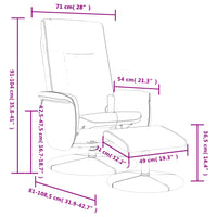 Thumbnail for Massagesessel mit Fußhocker Grau Kunstleder