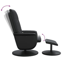 Thumbnail for Massagesessel mit Fußhocker Schwarz Kunstleder