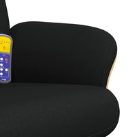 Thumbnail for Massagesessel mit Fußhocker Schwarz Stoff