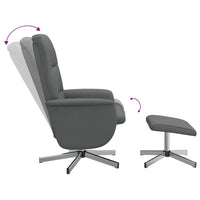 Thumbnail for Relaxsessel mit Hocker Dunkelgrau Stoff