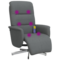 Thumbnail for Massagesessel mit Fußteil Dunkelgrau Stoff