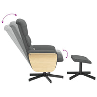 Thumbnail for Massagesessel mit Fußhocker Dunkelgrau Stoff