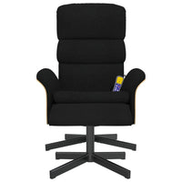 Thumbnail for Massagesessel mit Fußhocker Schwarz Stoff