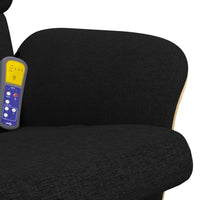 Thumbnail for Massagesessel mit Fußhocker Schwarz Stoff