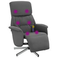 Thumbnail for Massagesessel mit Fußteil Dunkelgrau Stoff