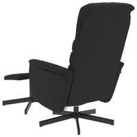 Thumbnail for Massagesessel mit Fußhocker Schwarz Kunstleder