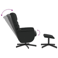 Thumbnail for Massagesessel mit Fußhocker Schwarz Kunstleder