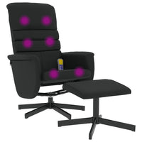 Thumbnail for Massagesessel mit Fußhocker Schwarz Kunstleder
