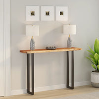 Thumbnail for Tischplatte 180x30x3,8cm Rechteckig Massivholz Akazie Baumkante