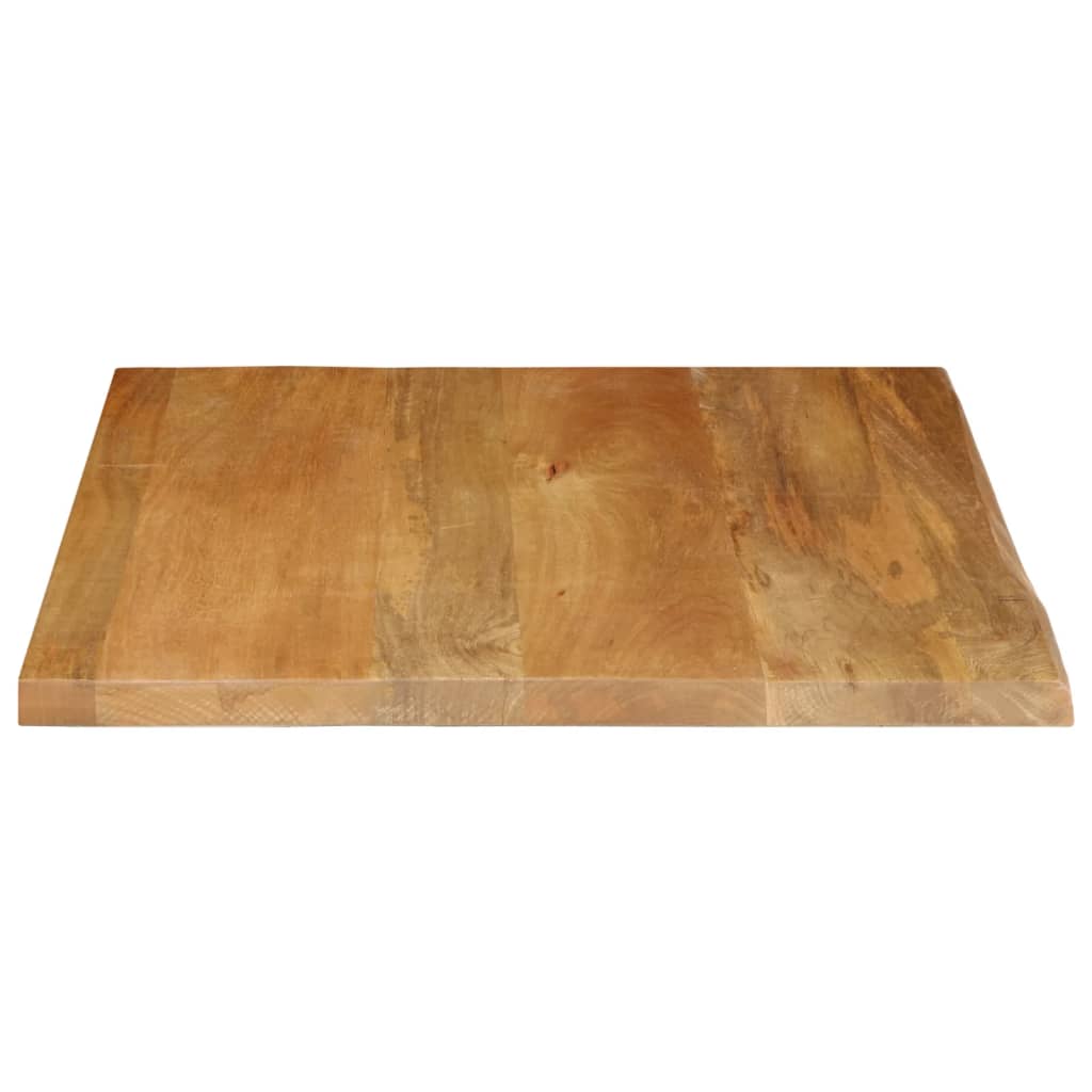 Tischplatte mit Baumkante 80x80x2,5 cm Massivholz Mango