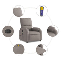 Thumbnail for Massagesessel Taupe Stoff