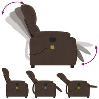 Thumbnail for Massagesessel Braun Mikrofasergewebe