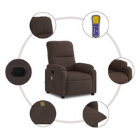 Thumbnail for Massagesessel Braun Mikrofasergewebe