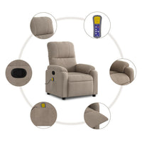 Thumbnail for Massagesessel Taupe Mikrofasergewebe