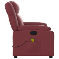 Thumbnail for Massagesessel Weinrot Kunstleder