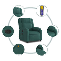 Thumbnail for Massagesessel Dunkelgrün Stoff