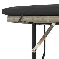 Thumbnail for Gartensofa mit Kissen 2-Sitzer Hellgrau Poly Rattan