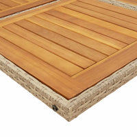 Thumbnail for 11-tlg. Garten-Essgruppe mit Kissen Beige Poly Rattan