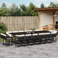 Thumbnail for 17-tlg. Garten-Essgruppe mit Kissen Schwarz Poly Rattan