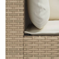 Thumbnail for Gartensofa mit Kissen 3-Sitzer Beige Poly Rattan