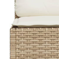 Thumbnail for Gartensofa mit Kissen 3-Sitzer Beige Poly Rattan