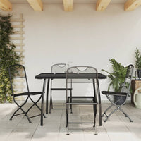 Thumbnail for 5-tlg. Garten-Essgruppe Anthrazit Streckgitter