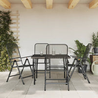Thumbnail for 5-tlg. Garten-Essgruppe Anthrazit Streckgitter