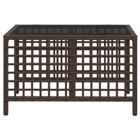 Thumbnail for 3-tlg. Garten-Ecksofa-Set mit Kissen Braun Poly Rattan