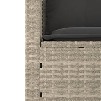 Thumbnail for 3-tlg. Garten-Sofagarnitur mit Kissen Hellgrau Poly Rattan