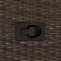 Thumbnail for Gartensofa 2-Sitzer Verstellbar mit Tisch Braun Poly Rattan