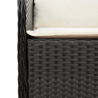Thumbnail for 3-tlg. Garten-Essgruppe mit Kissen Schwarz Poly Rattan