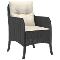 Thumbnail for 5-tlg. Garten-Essgruppe mit Kissen Schwarz Poly Rattan