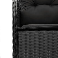 Thumbnail for 5-tlg. Garten-Essgruppe mit Kissen Schwarz Poly Rattan