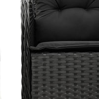 Thumbnail for 5-tlg. Garten-Essgruppe mit Kissen Schwarz Poly Rattan