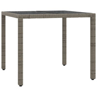 Thumbnail for 3-tlg. Garten-Essgruppe mit Kissen Grau Poly Rattan