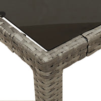 Thumbnail for 5-tlg. Garten-Essgruppe mit Kissen Grau Poly Rattan