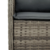 Thumbnail for 7-tlg. Garten-Essgruppe mit Kissen Grau Poly Rattan