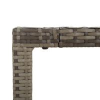 Thumbnail for 9-tlg. Garten-Essgruppe mit Kissen Grau Poly Rattan