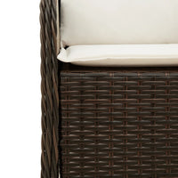 Thumbnail for 7-tlg. Garten-Essgruppe mit Kissen Braun Poly Rattan